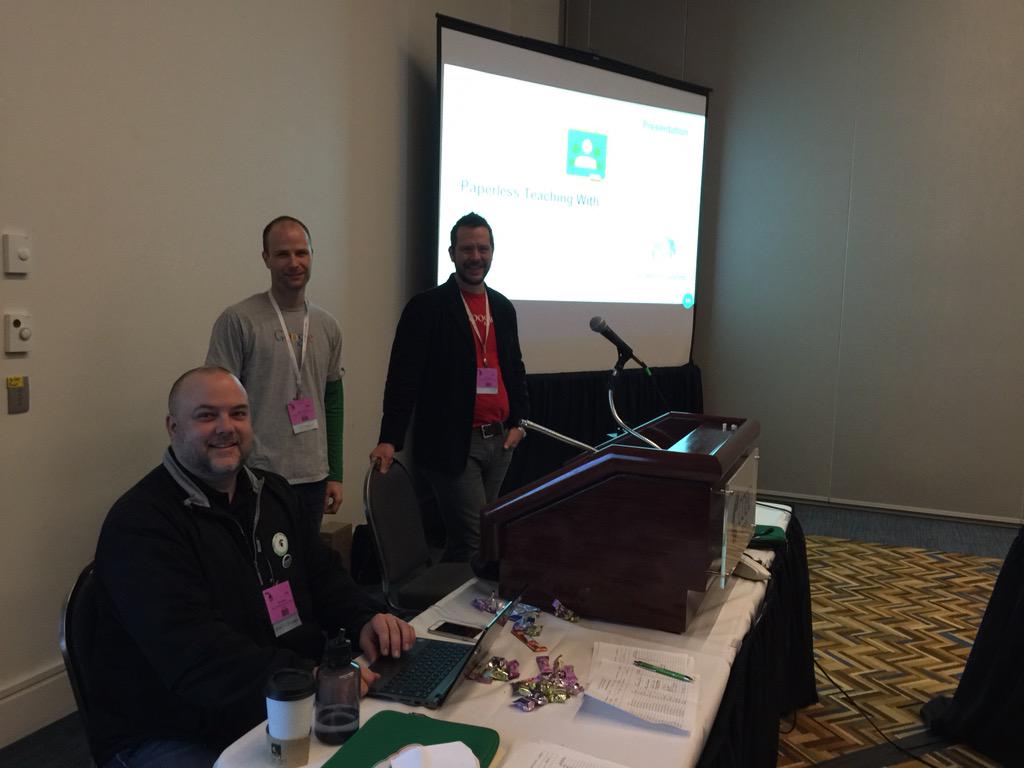 electricenglish's tweet photo. Preparing to deliver greatness! @MrCoughlin @spicerru @vanderzielb #macul2015 #pccsmacul #PCCSedtech #macul15 http://t.co/GAOPvKj6fD