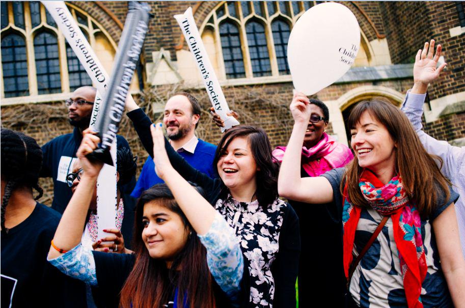 childrensociety's tweet photo. Re-tweet to help us reach 40,000 followers and we'll be cheering like this lovely lot! http://t.co/hLmgOMviYq