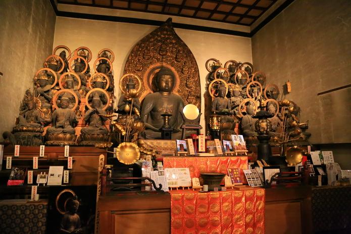 京都・即成院/阿弥陀如来及び二十五菩薩像(藤原)】阿弥陀如来を中心と