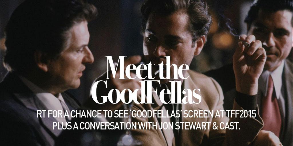 Tribeca's tweet photo. RT for chance to win tix to #Goodfellas at #TFF2015 + convo with #JonStewart &amp; cast! Rules: http://t.co/wHIK5R3OSm http://t.co/GUKdLtN6LM
