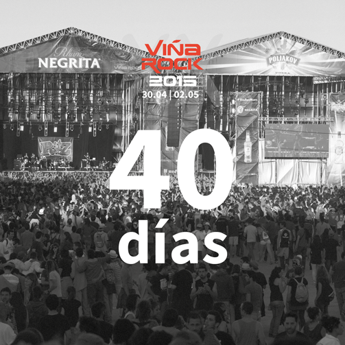 VinaRockOficial's tweet photo. 40 días para darlo todo en Viña Rock 
#GanasdeVR2015 http://t.co/VAhhu0HLMS
