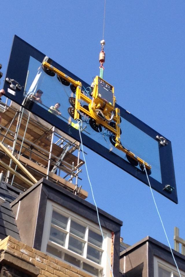 Big old roof light going in #glass #glazing