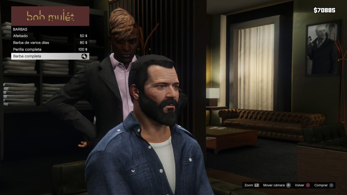 vicen86's tweet photo. Pues a mi me corta el pelo @SobeCarolina en el Grand Theft Auto V xDDD #LaCary #QueStrong #PS4share http://t.co/sBW53qWhiq