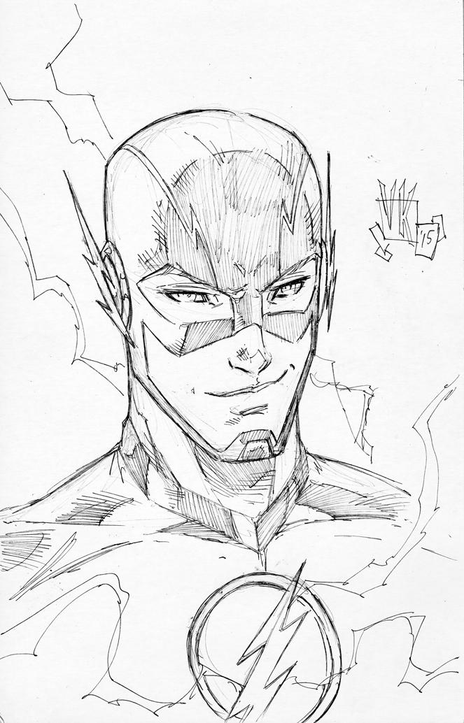 Cw The Flash Sketches Sketch Coloring Page