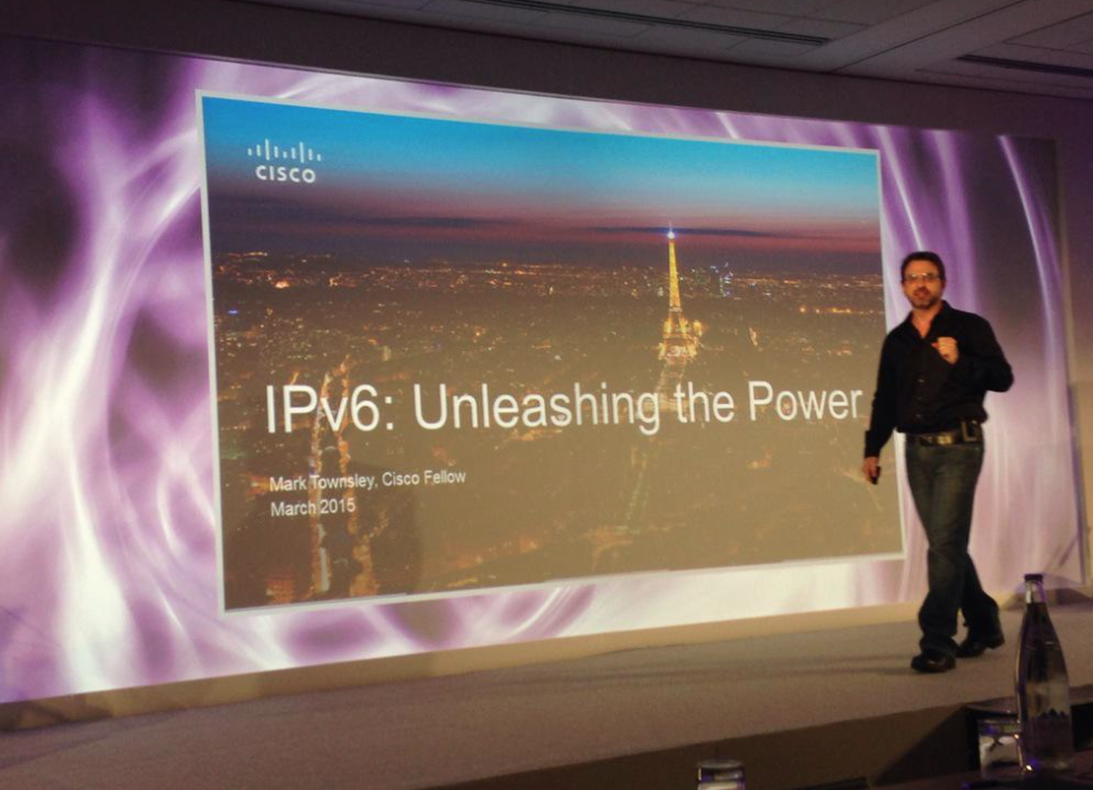 CiscoSP360's tweet image. Check out Mark Townsley presenting at  IPv6 Unleashing the Power!! #V6paris15 #mplssdn2015 #NFVSDN2015