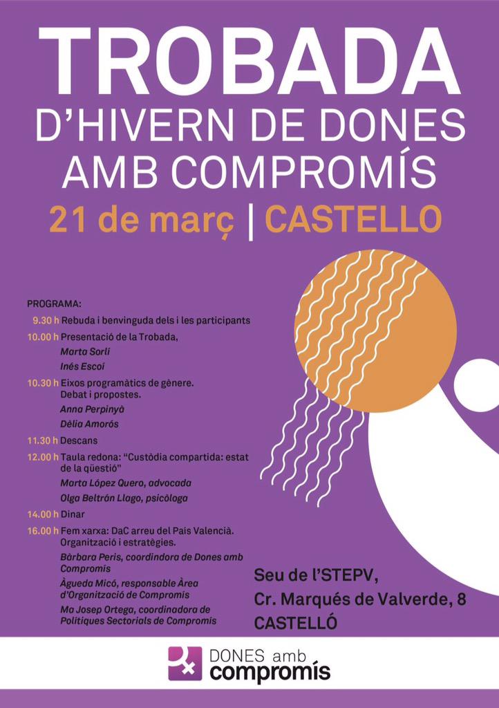 MartaSorli_'s tweet photo. Demà dia complet! #CompromísFeminista @DonesCompromis #AlcalàdeXivert http://t.co/QZY23BWCAr