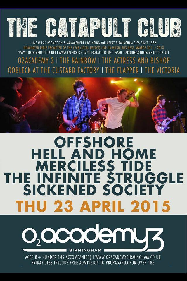offshorebanduk's tweet photo. We're headlining the O2 academy 2 on April 23rd! Message us for details! http://t.co/dj06n1CU7i