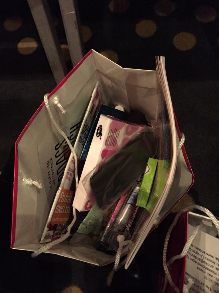 HelenTimrell's tweet image. Goodiebag 😍😍😍#womaninredmalmö