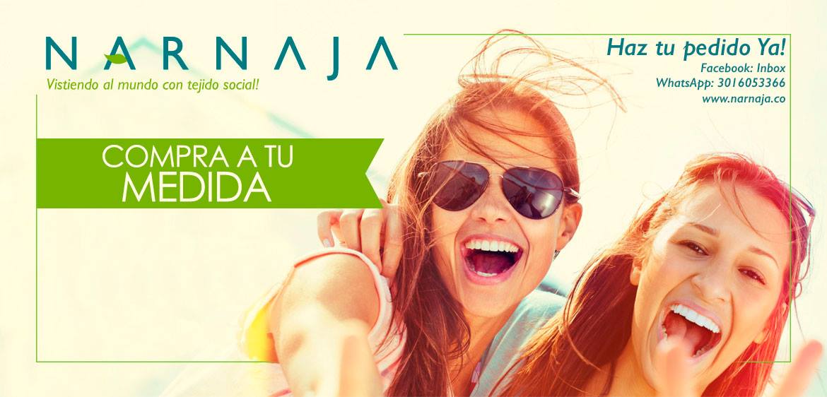 NarnajaColombia's tweet photo. #DiaFelicidad Viernes feliz! Ideal para tu pinta NARNAJA, combina con tu sonrisa. Pidela aquí http://t.co/Hmx6qgZRWA http://t.co/p3yFC2owAy