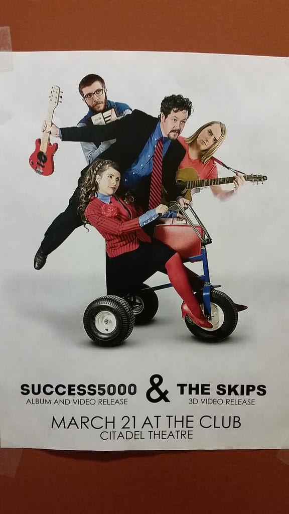 WattKristin's tweet photo. The Skips this Saturday at the @citadeltheatre #yeg #yegtheatre #citadeltheatre #comedy  #folkpopmusic http://t.co/wjCJZXwwvW