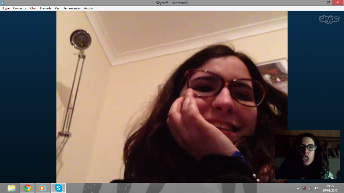 SaraClexa's tweet photo. CÓMO ME ENCANTA HACER SKYPE WITH YOU @cerrobea 
Te quiero babe. See you soon <3 http://t.co/malZHgayV2