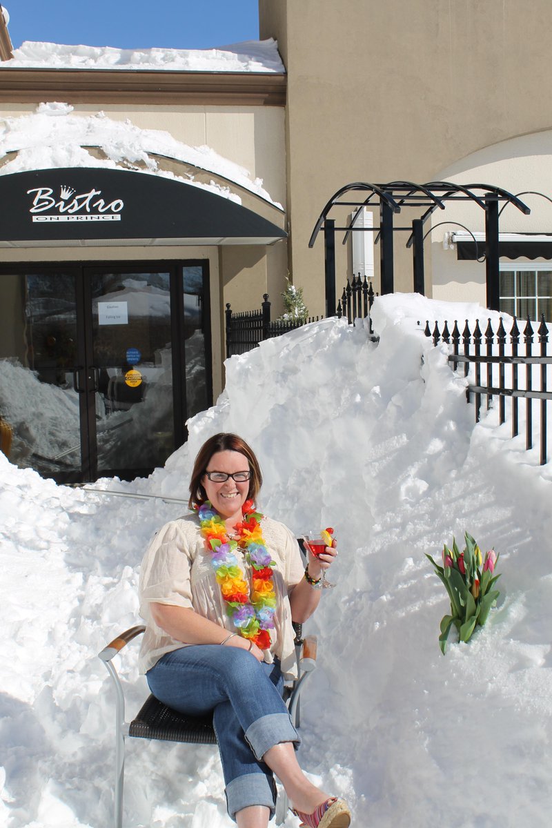 Happy first day of #spring, #Truro! We broke in the @BistroOnPrince patio! #snowmageddon2015 #WinterISurrender.