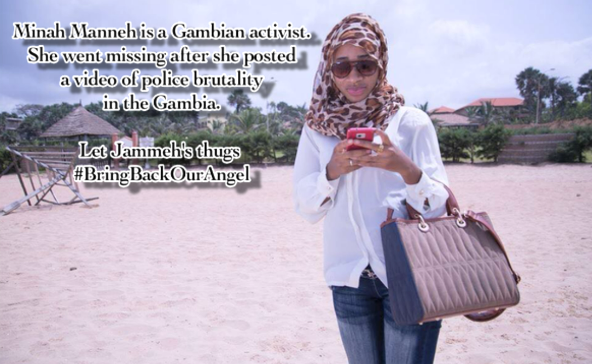 AdeolaFayehun's tweet photo. Let @yahyajammeh #BringBAckOurAngel Minah Manneh http://t.co/9L5k5kh7RA