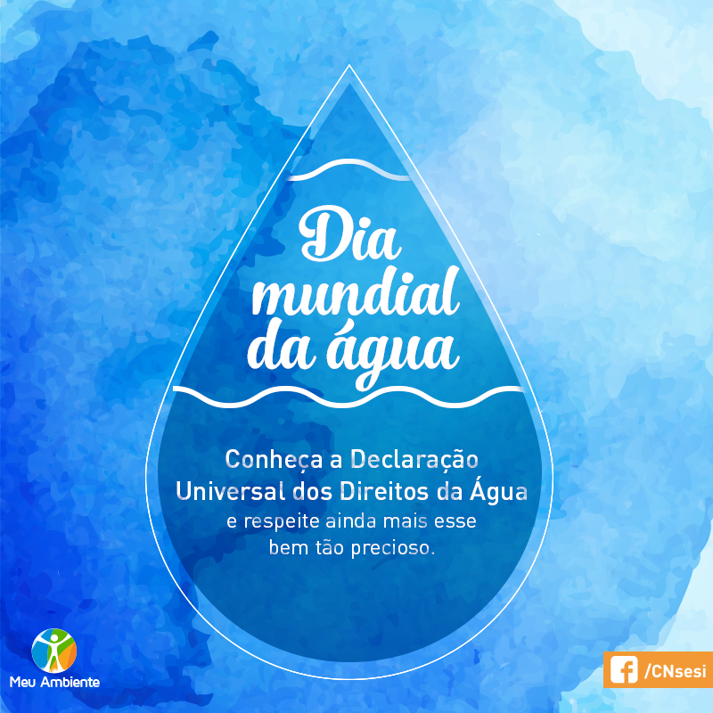 Água: devemos preservar. #MeuAmbiente #DiaMundialdaÁgua  facebook.com/CNsesi/photos/…