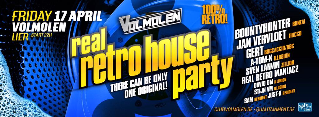 New Real retro house party coming up at <a href="/Volmolen/">De Volmolen</a> on April 17!