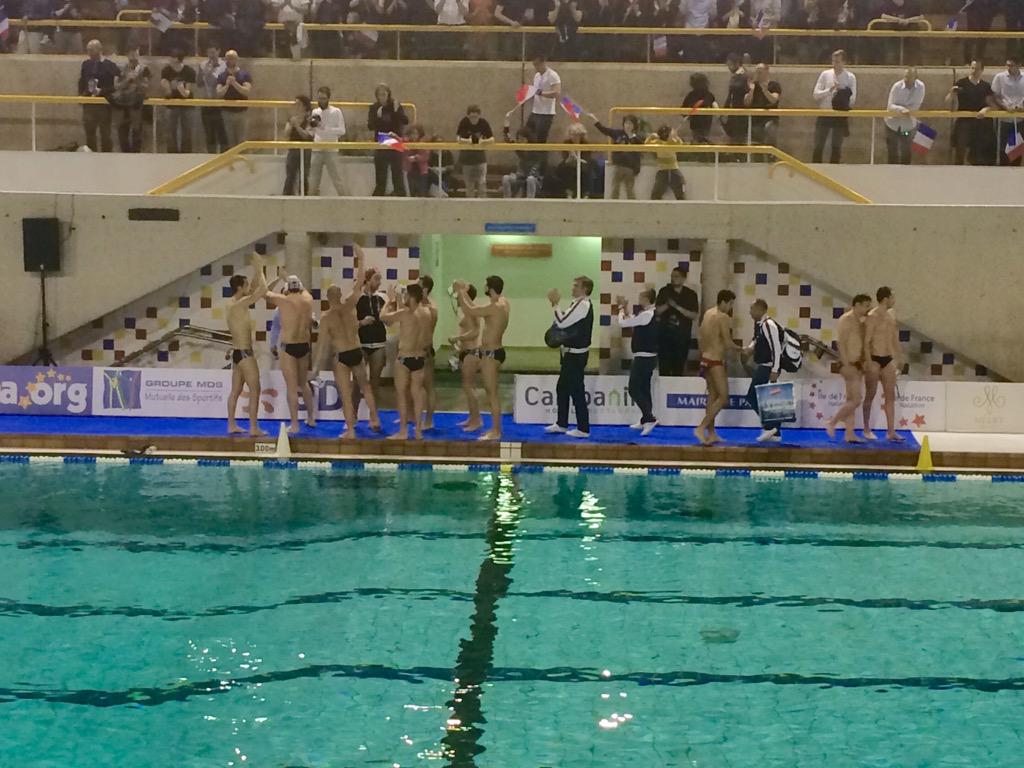 FFNatation's tweet photo. Fin du match ! Score final France 14-6 Turquie. Félicitations à tous et encore bon anniversaire à Rémi #Saudadier http://t.co/eUe6Ei8OR5