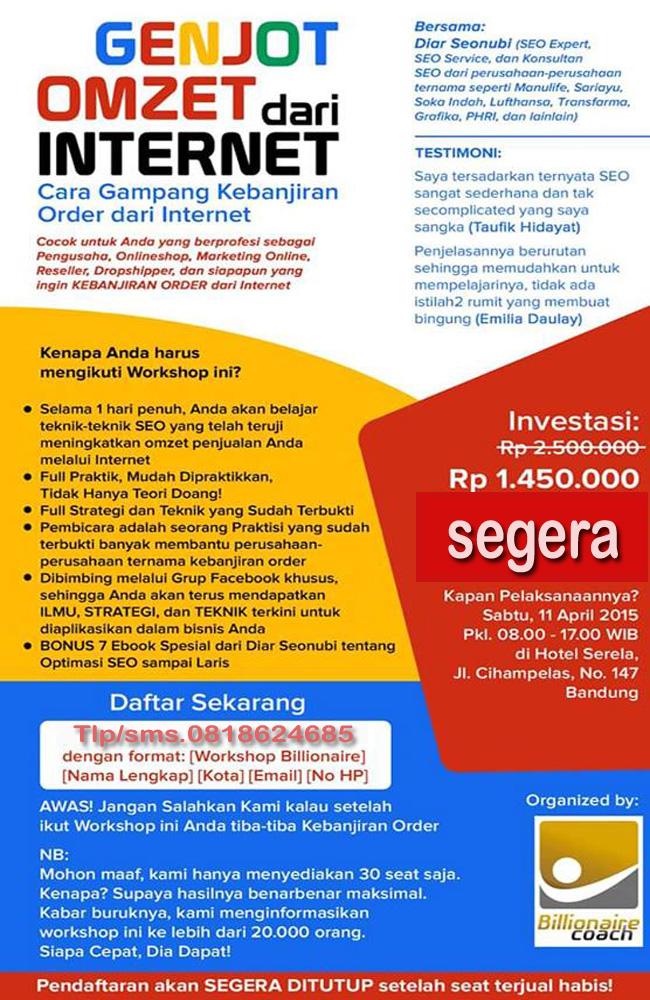 omzetzone3's tweet image. Hai @KickDiamond93 Ada info tntng seminar SEO Nih  bagus utk yg punya OLShop atw yg pengen lbh mahir dibidang SEO