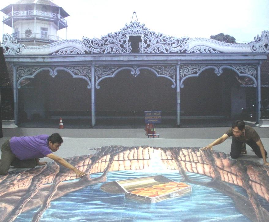 Kamu pengen bergaya pake trick 3D kek gini khan? Lsg aja cus ke <a href="/imagic_solo/">Trick Eye Gallery</a> #TrickEyeGallery da Solo Square.