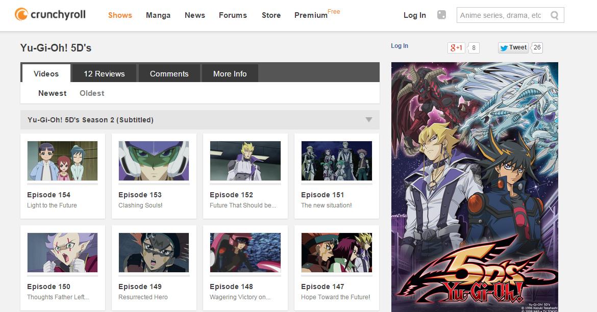 Yu-Gi-Oh! 5D's Complete Anime Series 154 Episodes