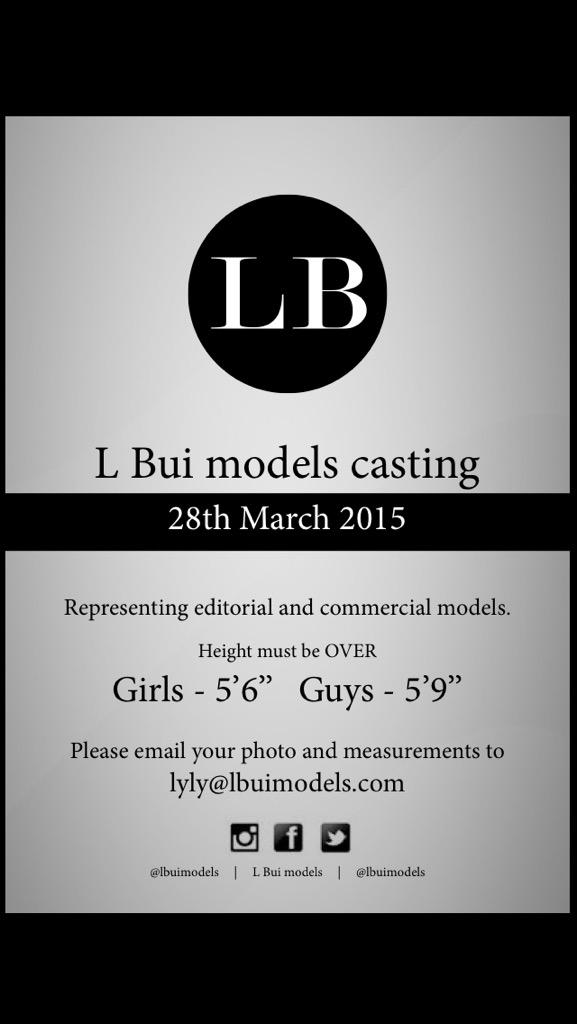 LbuiModels's tweet image. 28th of March casting