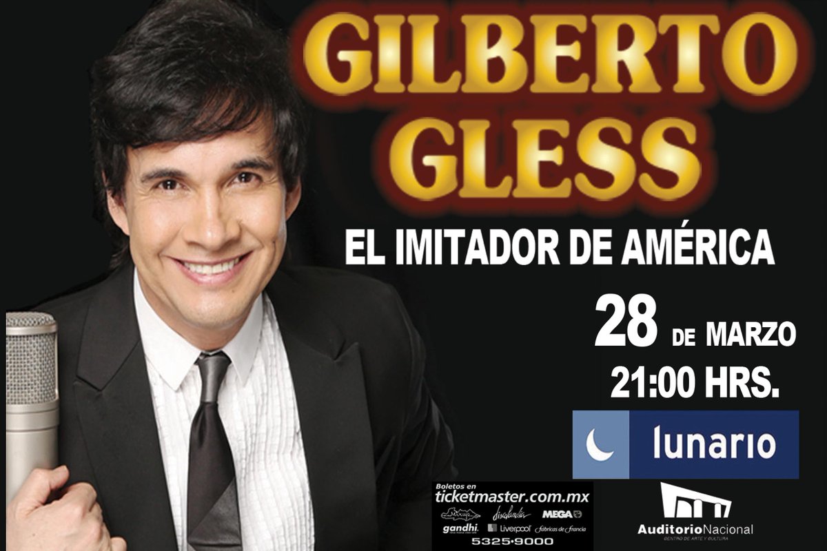 MercaTarget's tweet image. Sal un poco de la rutina y diviertete! 2x1 en boletos para el Show de Gilberto Gless! info@mercatarget.com
