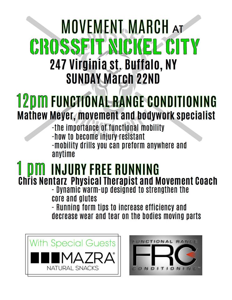 BLMC88's tweet photo. Excited for functional mobility &amp; running seminars Sunday @CF_NickelCity. Come learn (for free!) &amp; check them out!! http://t.co/gIO0Ns54bB