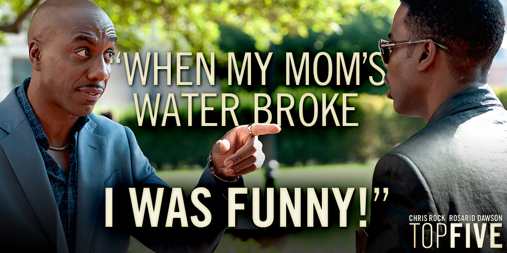 Does this mean you were born a joke? j.mp/OwnTopFive  #TopFive