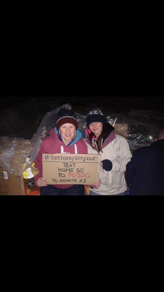 AsdaMilton's tweet photo. #BethanySleepout http://t.co/D8sChFadZ6
