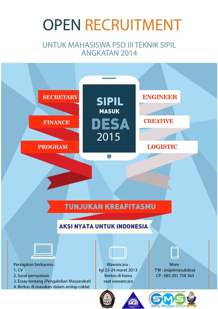 Sipil Masuk Desa bakal buka pendaftaran looh. Check this out... cc: <a href="/d3vil_14/">MeXIVeD</a> <a href="/HMDSFTUNDIP/">HMDS FT UNDIP</a>