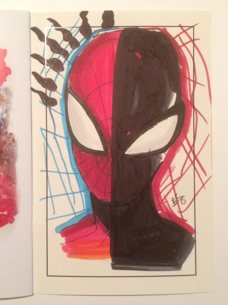 EthanCastillo05's tweet photo. #Spiderman drawing in my sketchbook I HATE SPIDERS! colored with @copicmarker #ethancastillo http://t.co/Hd6s9O2QZB http://t.co/5o6wMsz8OC