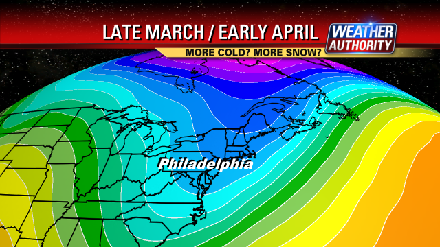 ScottFox29's tweet image. #snow today, but late march early april #pattern could bring more cold/snow? @fox29philly #springsurprise ahead?