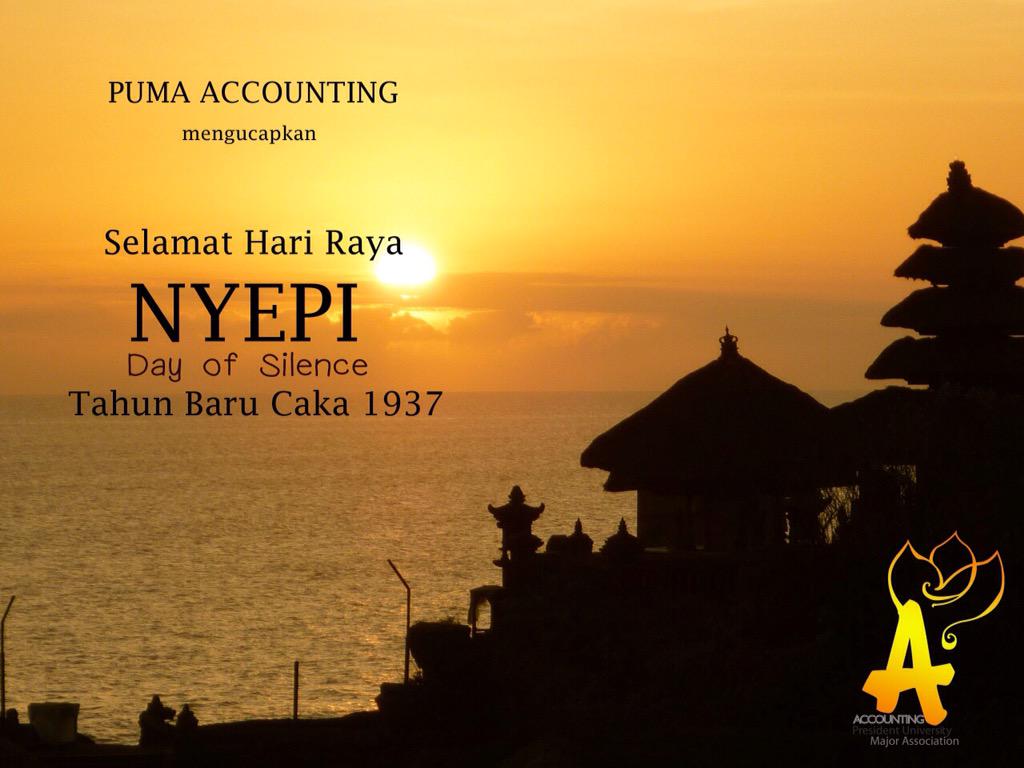 PUMA Accounting 2015 wish you a Happy Hari Raya Nyepi 1937 for those who celebrates! 💝