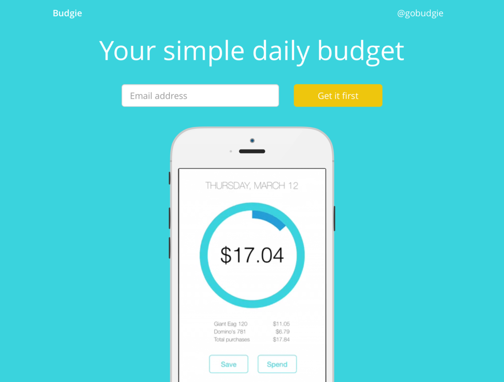 BetaList's tweet photo. Budgie: Your simple daily budget http://t.co/rp1yOfvItf http://t.co/sENXeIpysd