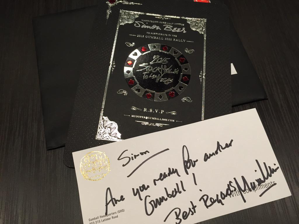 MRGUMBALL3000's tweet photo. “@Fiona_Beer: So this arrives in the post yesterday... @MRGUMBALL3000! Decisions, decisions... @Si_Beer? 😗 http://t.co/zHqH9Y8Vju” 👍🏁