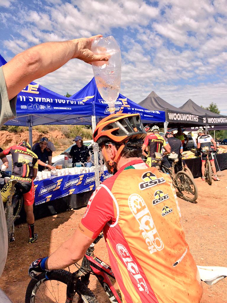 CapeEpic's tweet photo. Take that!!! Or in Afrikaans....Vatso!! #hot #humid #waterdowsing #absacapeepic http://t.co/dv3tYRoW1i