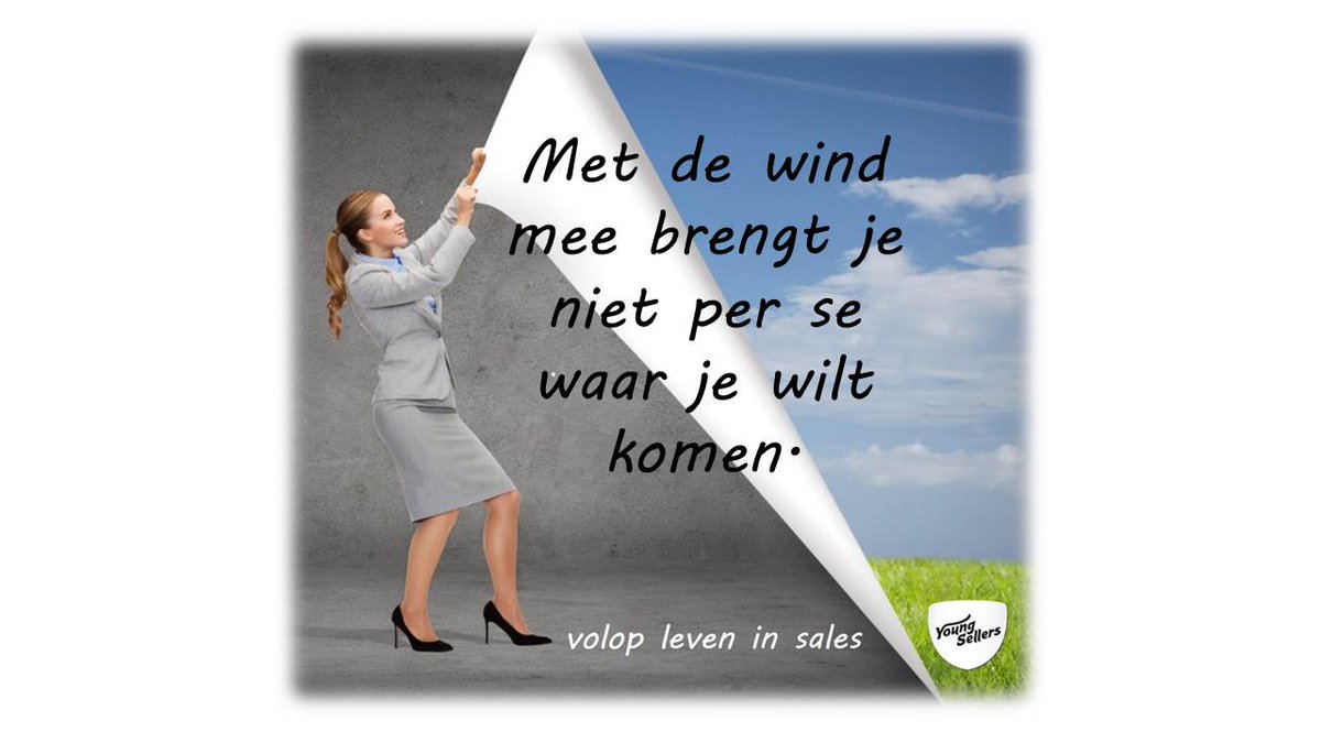 Met de wind mee brengt je niet per se waar je wilt komen. #PleaseReTweet