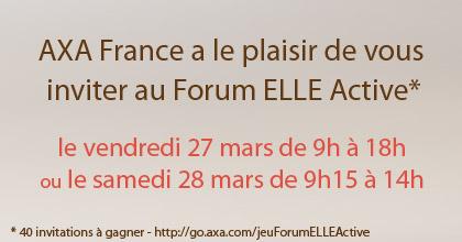 AXAFrance's tweet photo. Plus que 40 invitations privilège à gagner pour le forum #ELLEactive. RT pour tenter d’en remporter une ! #Paris http://t.co/7qZJi4HEwX