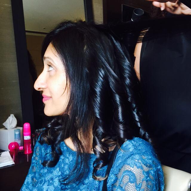 TIGIIndia's tweet photo. Them curls be feisty just like her @bombaysunshine! #BedHeadHairSpace #lfw15 #styleinprogress http://t.co/eBLEtxfMsP