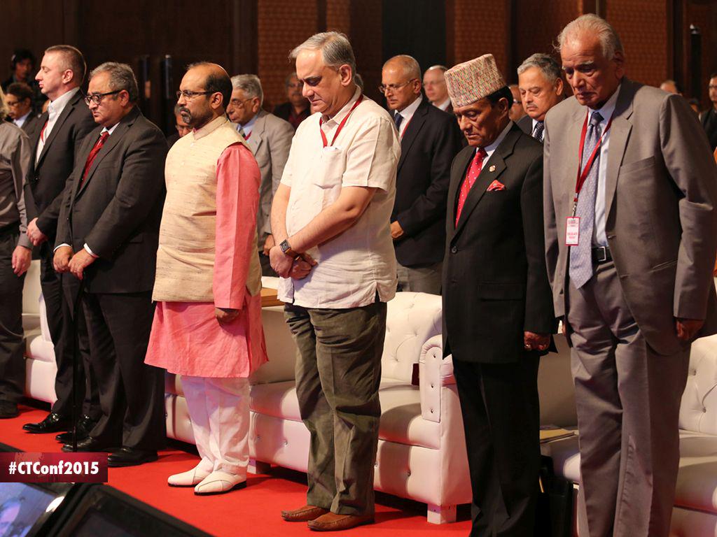 TarekFatah's tweet photo. At the conclusion of @CTCJaipur2015 delegates in a moment of silence for the victims of jihadi terrorism. #CTConf2015 http://t.co/Kh3IQapsGH
