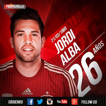 21/03/2015 : HAPPY BIRTHDAY JORDI ALBA 26 YEARS OLD... 