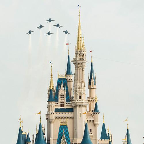 DisneyParks's tweet photo. Check out these photos of the U.S. Navy Blue Angels soaring above Cinderella Castle: http://t.co/9pXZe6QhC1 http://t.co/CYkpVQuR2X