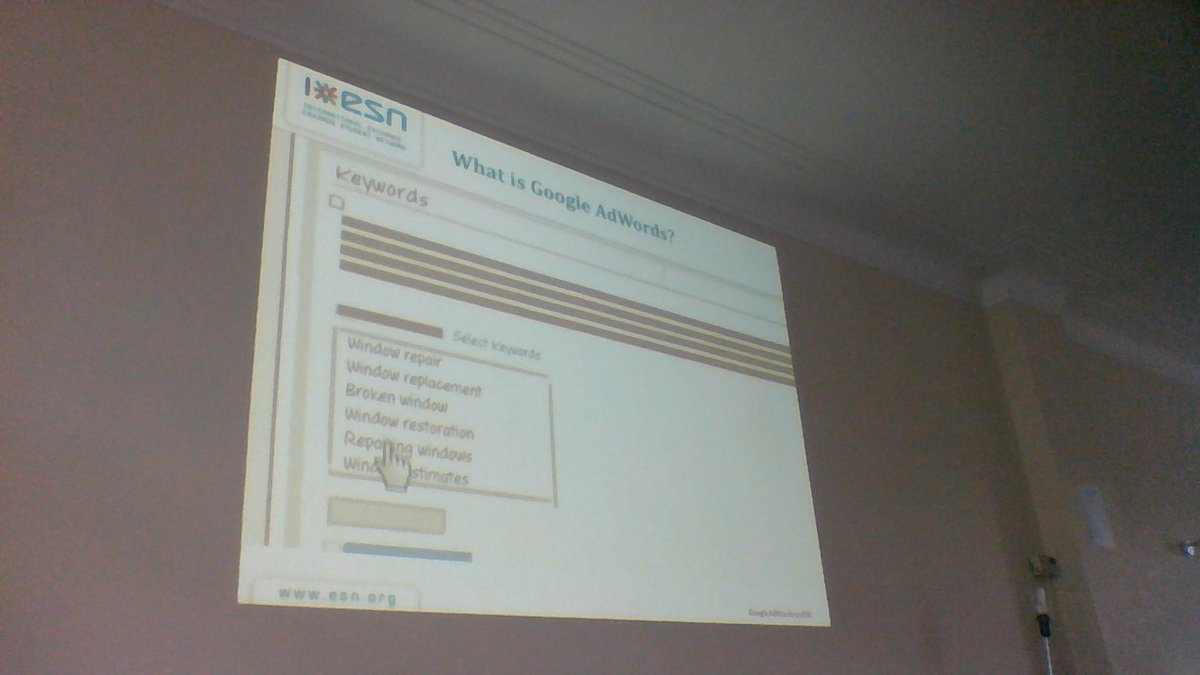ESNportugal's tweet photo. Having a #workshop on @google @adwords at #ESNcomms. @ESN_Int @RobertKlimacki is explaining how to the tool. #adwords http://t.co/F8abmy9Il2
