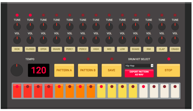 Gizmodo's tweet photo. If you try the HTLM5 drum machine, it's all you'll do for the next hour: http://t.co/2orgKpoZl9 http://t.co/Bqzxnv4O53