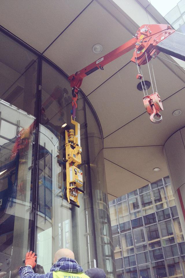 Glass going in W1 #curved glass #glass #glazing