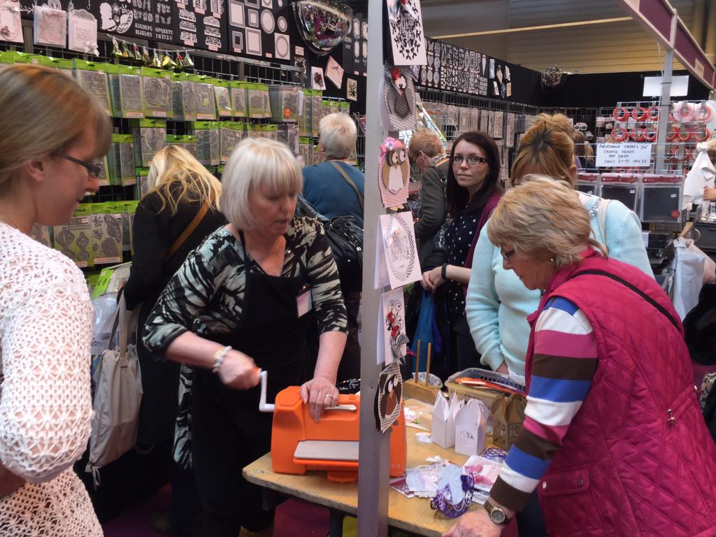craftydevils's tweet photo. @DawnyP1 demonstrating the fantastic @tonicstudios dies and new machine @thecraftshows @thenec http://t.co/CiW6ZwlYwO