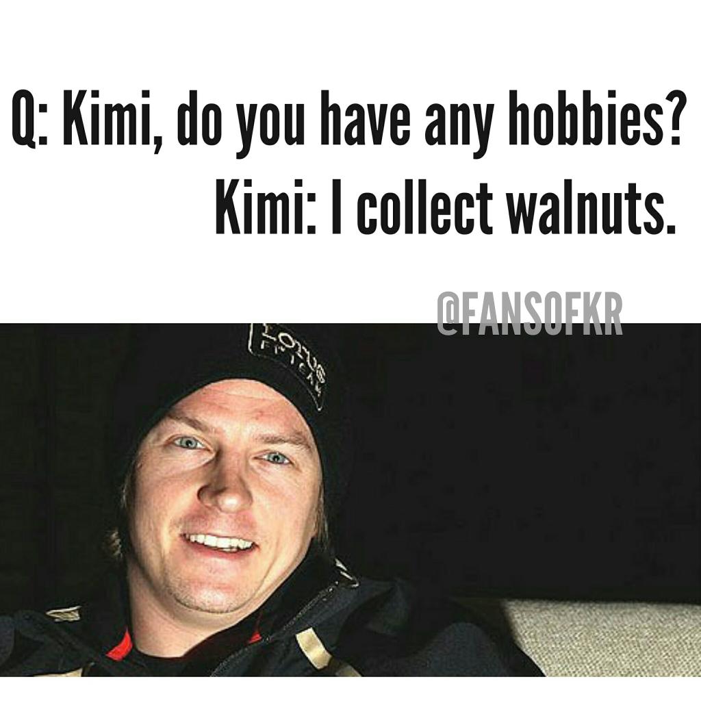 FansOfKR's tweet photo. #KimiQuote "Do you have any hobbies?" http://t.co/G77UhQAQTg