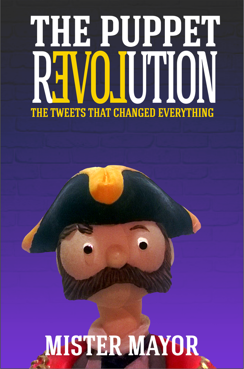 Trump_ton's tweet photo. Today Mr Mayor will be at @LibraryTrumpton signing copies of his new book The Puppet Revolution #PuppetRevolution http://t.co/XZmkkehOOf