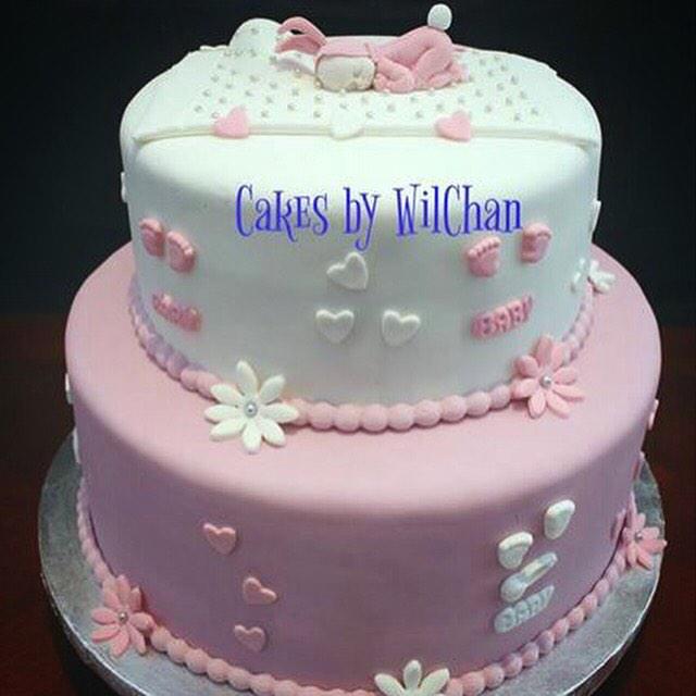 Girl baby shower cake
