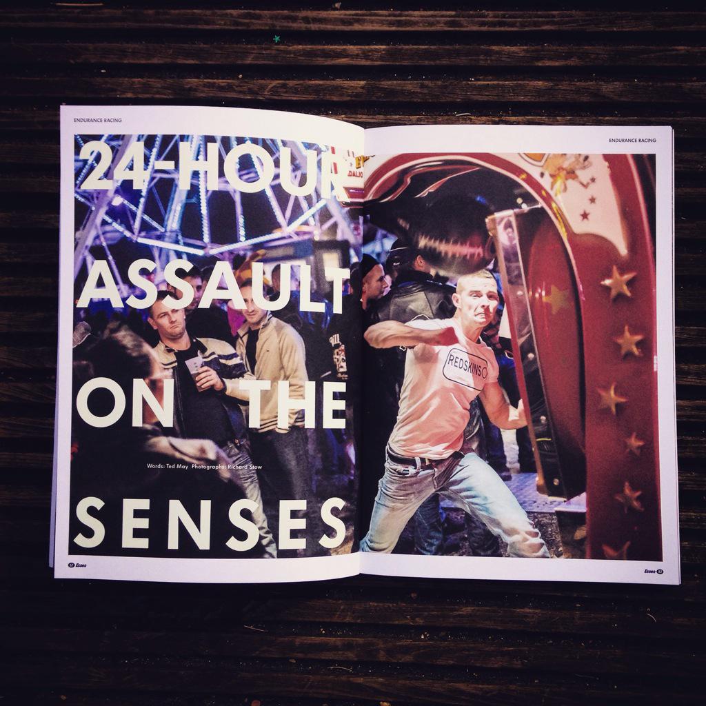 Essesmagazine's tweet photo. 24 hours of motorcycle madness in Le Mans with @RichardStow and @tedmayhem in #IssueII 
http://t.co/5dwOeNR0z2 http://t.co/jvblnZ5clH