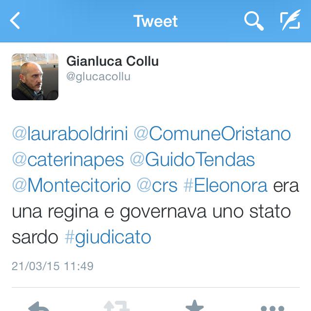 glucacollu's tweet photo. #Eleonora era una regina e governava uno Stato Sardo #giudicato http://t.co/y375s5ratk